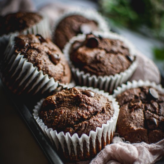 Grain Free Double Chocolate Muffins