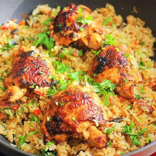 Chicken and coconut rice