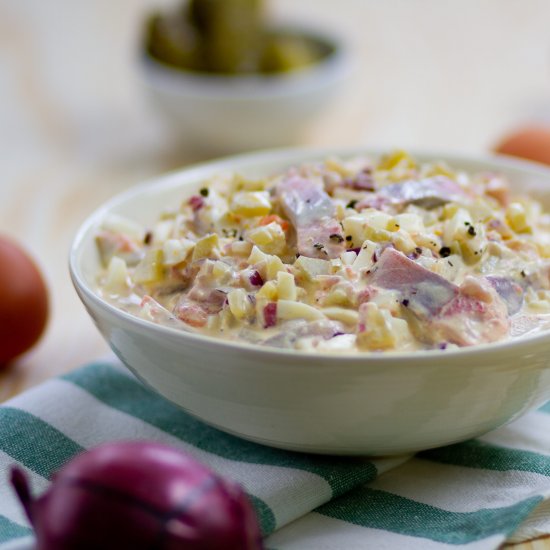 Pink herring salad