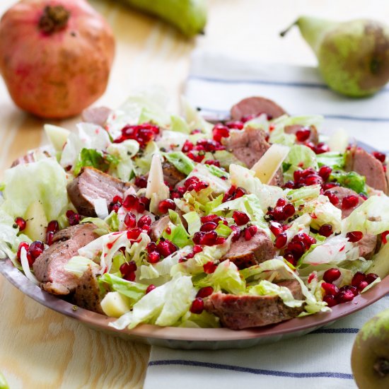 Duck and pear salad