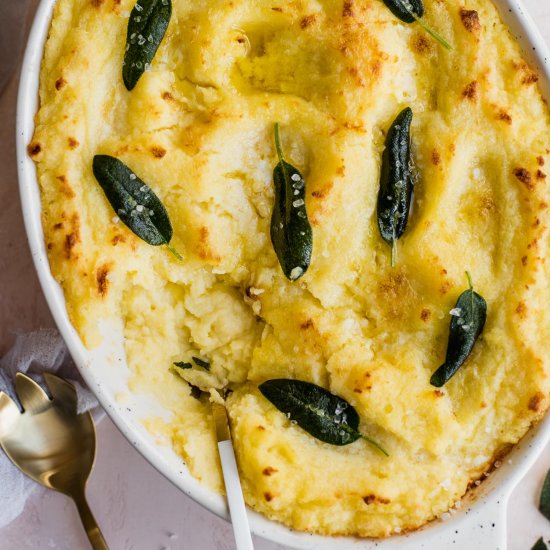 ULTIMATE BAKED MASHED POTATOES