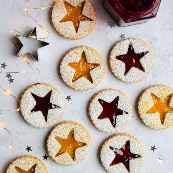 Festive Spice Linzer Cookies