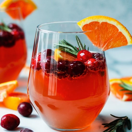 cranberry orange prosecco cocktail