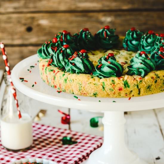 Christmas Confetti Cookie Cake