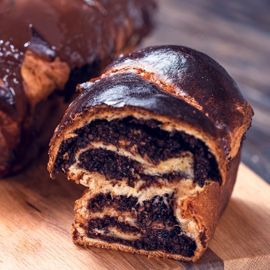 Orange Nutella Walnut Babka