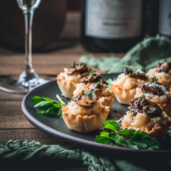 Parmesan Risotto and Mushroom Ragù