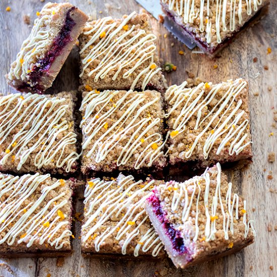 Cranberry Orange Shortbread Bars