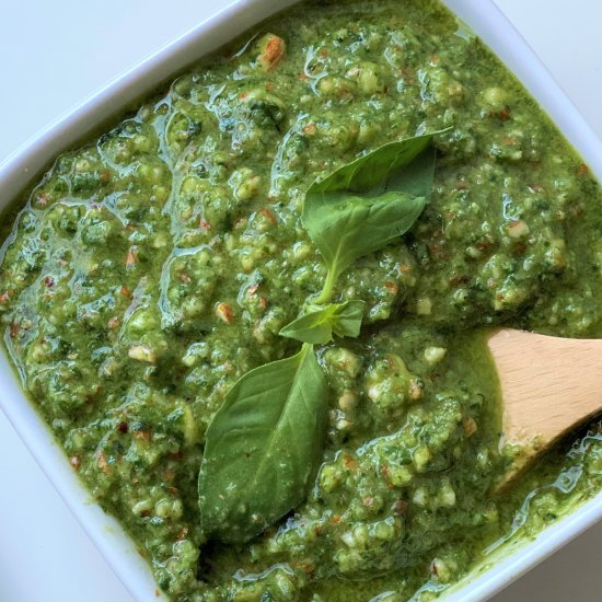 Easy Vegan Almond Pesto