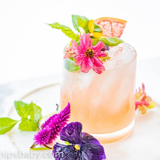 Pink Grapefruit Basil Gin Smash