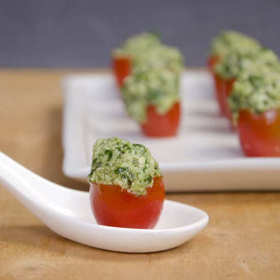 Pesto Stuffed Cherry Tomatoes