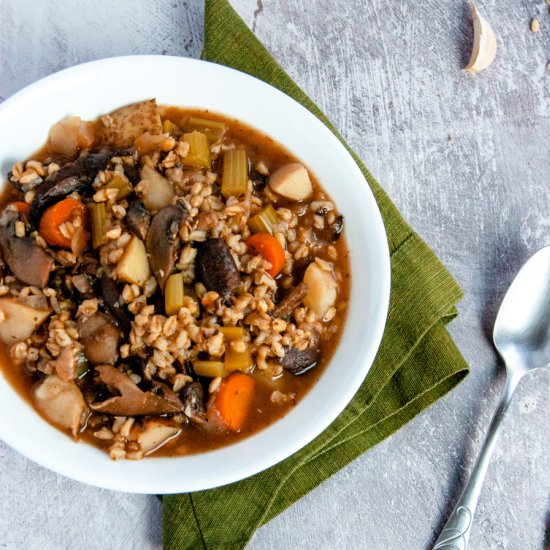 Vegan Mushroom Barley Soup