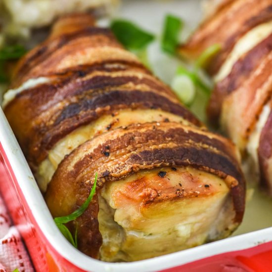 Bacon Wrapped Stuffed Chicken