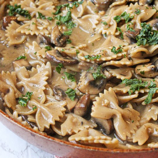 Vegan mushroom stroganoff