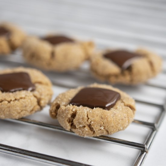 Vegan Peanut Butter Blossom Cookies