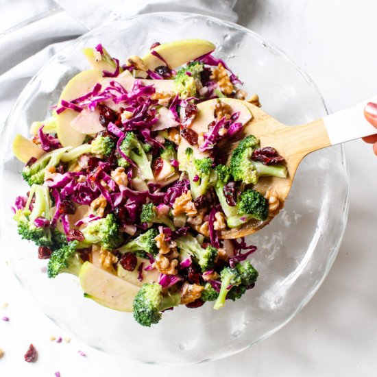 Broccoli Apple Cranberry Salad