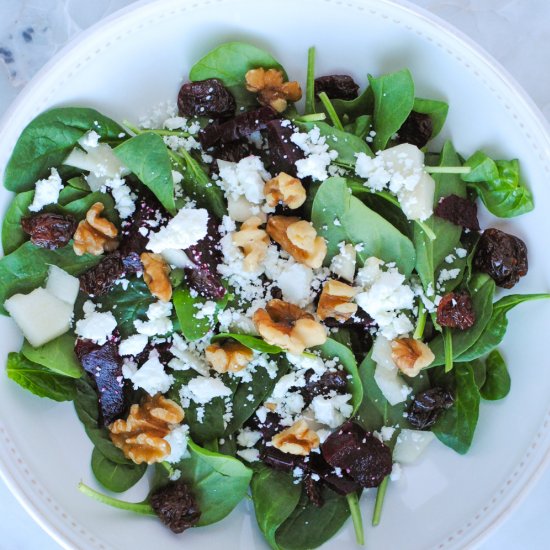 Spinach and Roasted Beet Salad