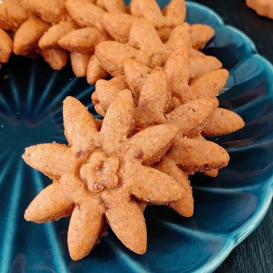 Eggless Rose Cardamom Cookies