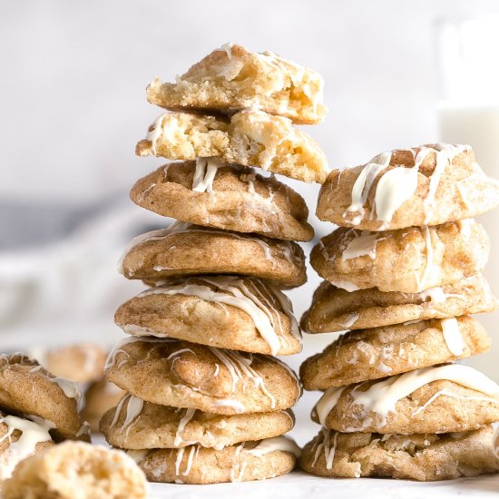 White Choc Snickerdoodle Cookies