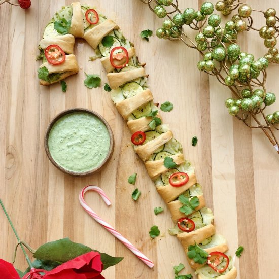 Vegan Green Chutney Candy Cane