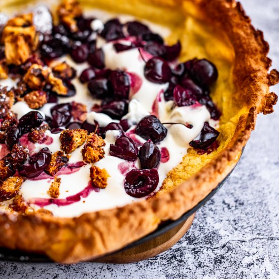 Dutch Baby with Roasted Cherries