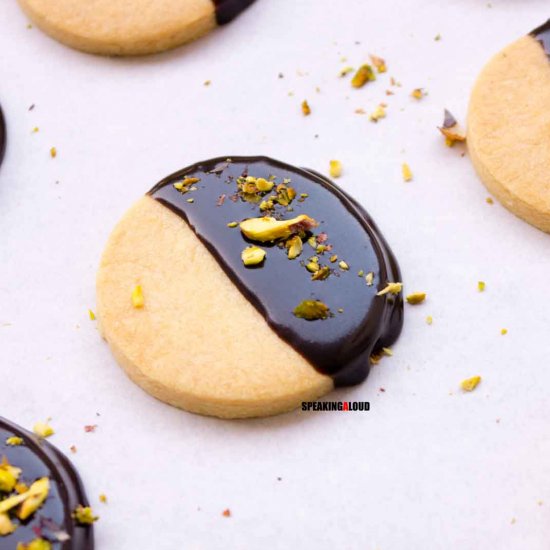 Chocolate-dipped Shortbread Cookies