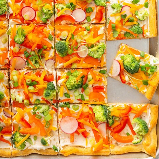 Cold Veggie Pizza Appetizer