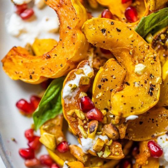 Roasted Delicata Squash w Burrata