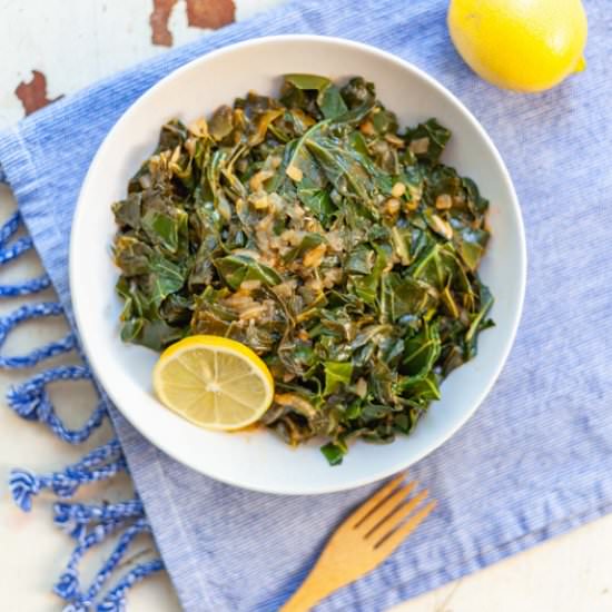 Instant Pot Collard Greens (Vegan)