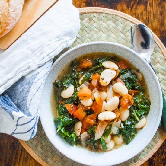 Kale, Butter Bean, and Tomato Stew