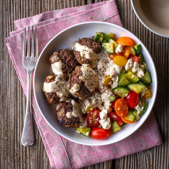 Lamb Meatballs with Tahini Sauce