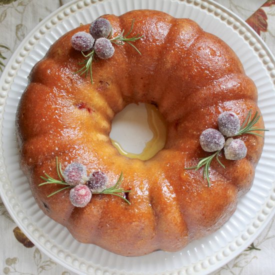 orange cranberry bundt cake