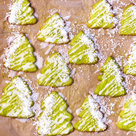 Butter vegan matcha cookies