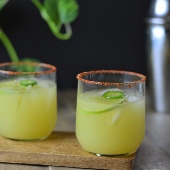 Jalapeño mezcal margarita