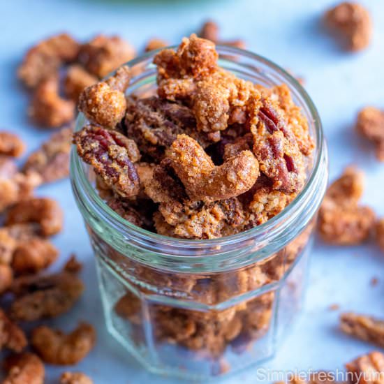 Candied Cashews and Pecans