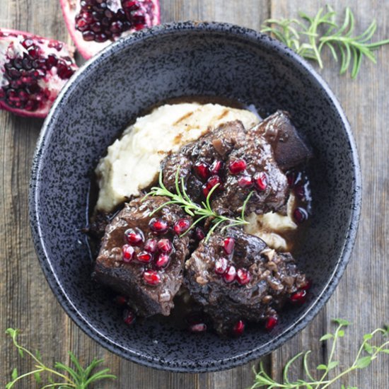 Braised Short Ribs with Pomegranate