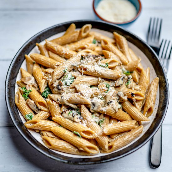 Creamy Mushroom Pasta with Parmesan