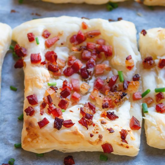 Cream Cheese Bacon Puff Pastry Appe