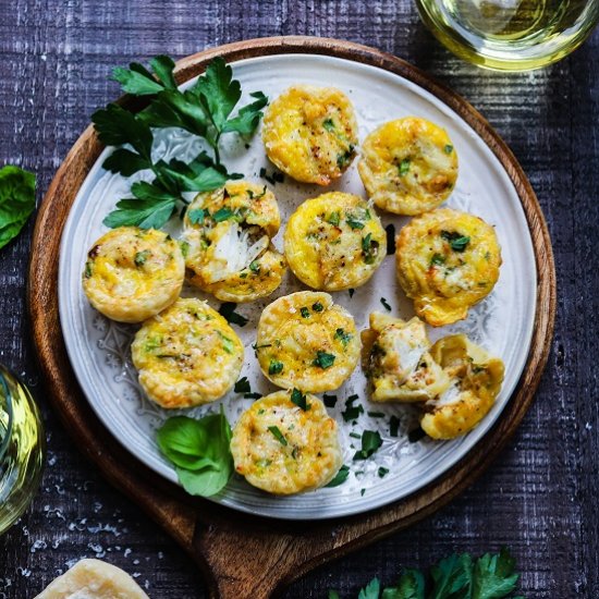 mini crab puff pastry quiches