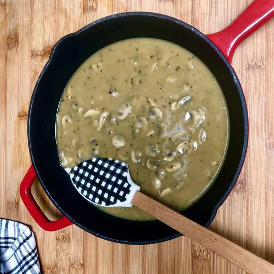 Vegan Homemade Mushroom Gravy