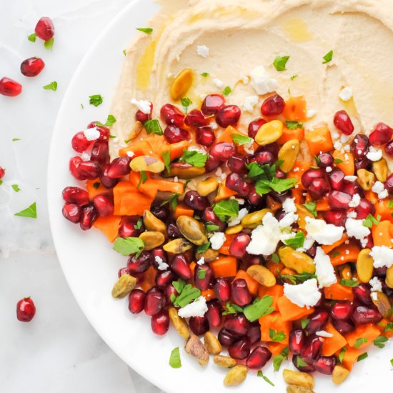 Pomegranate & Sweet Potato Hummus