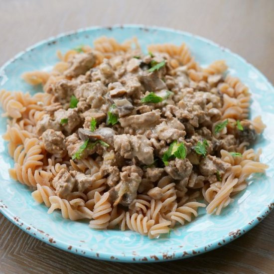 Ground Turkey Stroganoff