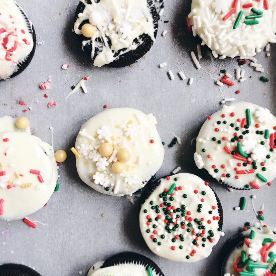 White Chocolate Covered Oreos