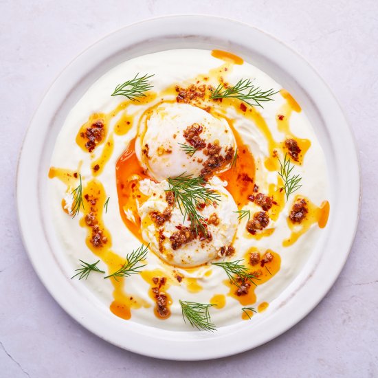 Turkish Eggs (Cilbir) with Chili Butter