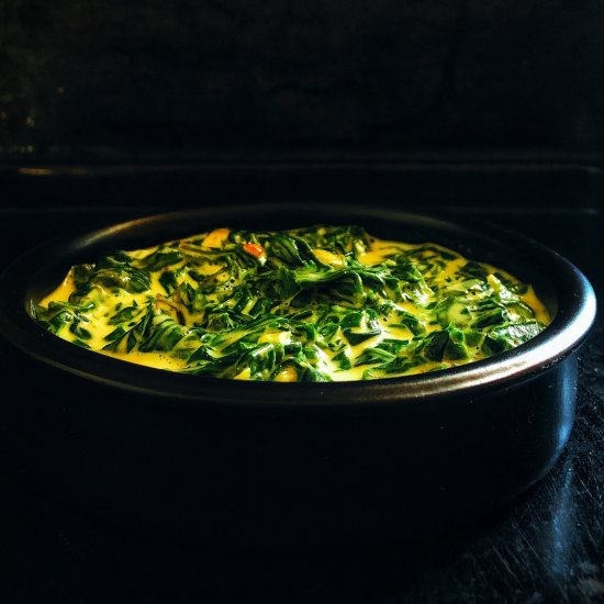 Creamy spinach with parmesan