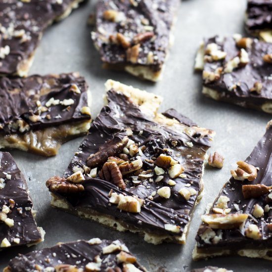 Chocolate & Toffee Cracker Bark