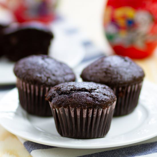 Double chocolate muffins