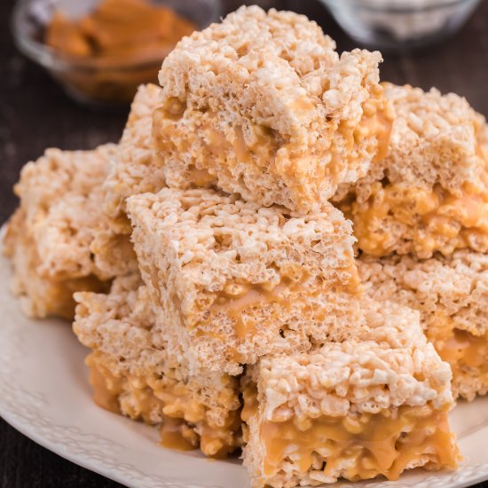 Caramel Rice Krispie Bars