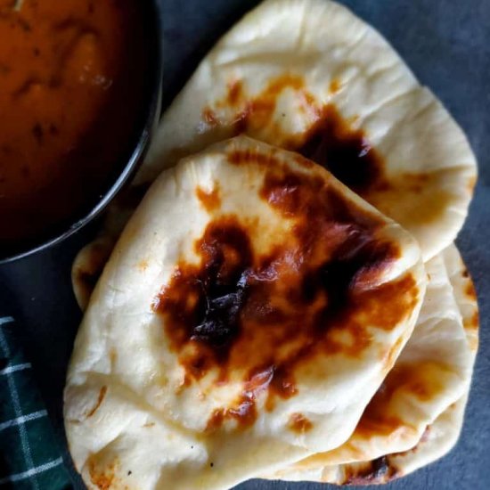 Simple Butter Naan with Yeast