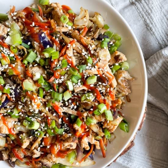 Ground Turkey Egg Roll in a Bowl