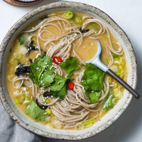 Peanut Miso Noodle Soup